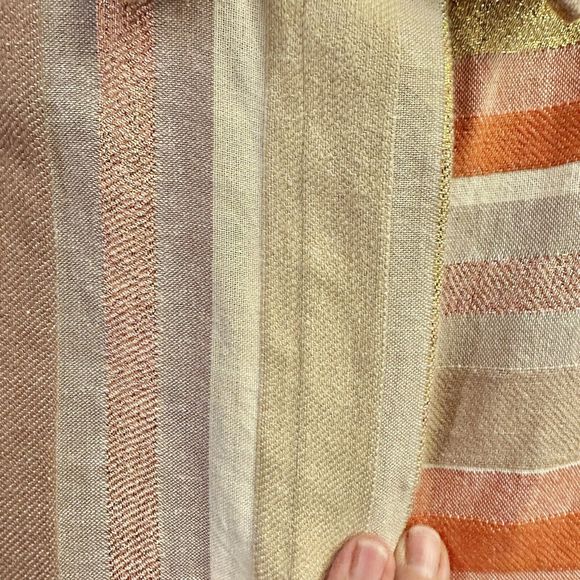 Soft Surroundings Maddalena‎ Metallic Striped Button Down Shirt in Size XL - Picture 5 of 16